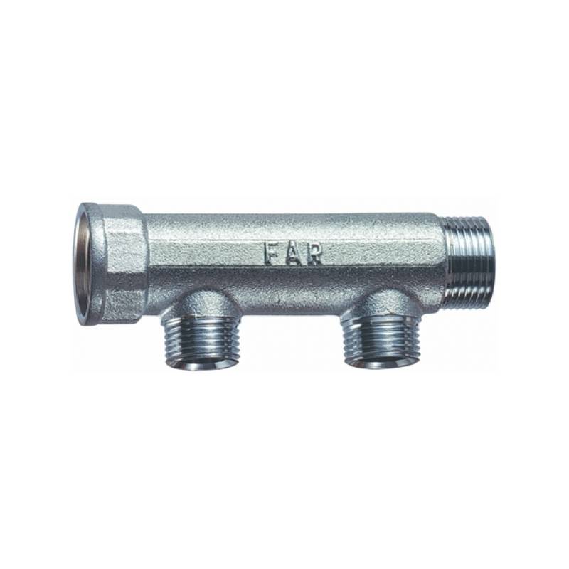 Коллектор FAR 1 ВР-НР 2 отвода 1/2 ВР межосевое 50 мм FK 3600 1