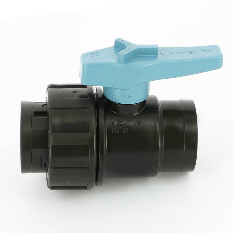 Кран компрессионный Unidelta ВВ 1 дюйм для труб ПНД 1073004004001
