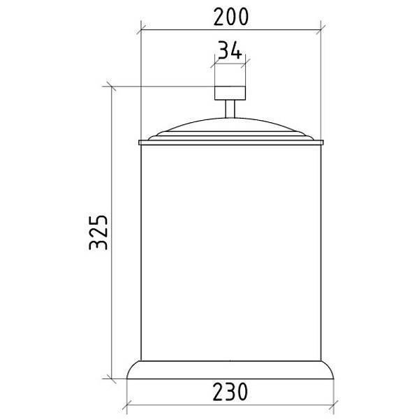 Ведро мусорное напольное Boheme Royal Cristal золото 10934-G