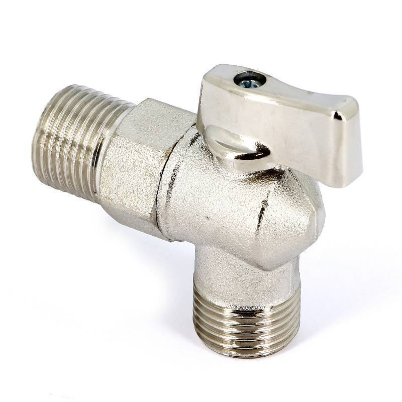 Кран шаровой Uni-Fitt 1/2 НН угловой для подключения бачков и смесителей 180N2000