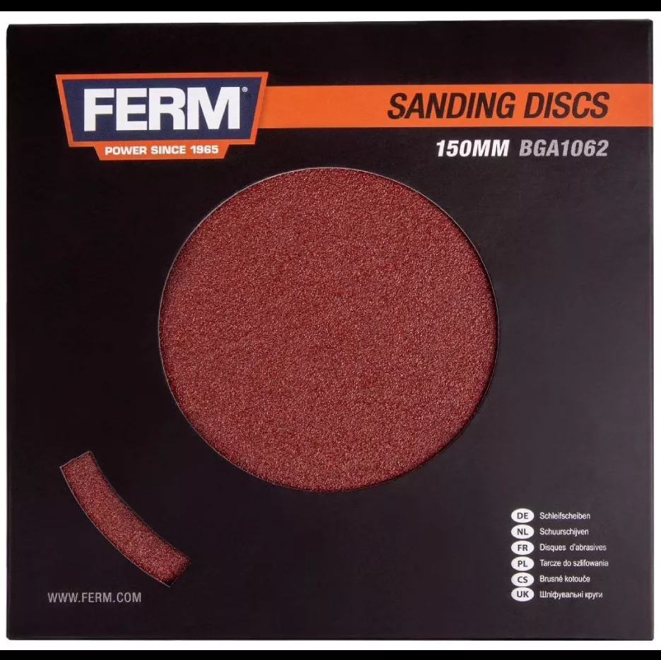 Набор шлифовальных кругов FERM BGA1062 150 мм 10 шт BGA1062