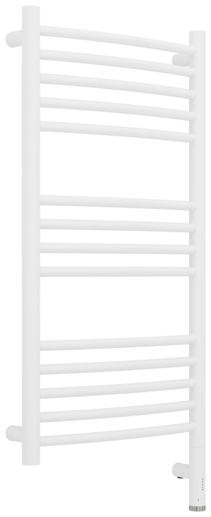 Полотенцесушитель электрический Сунержа Богема 3.1 выгнутая 800x400 мм МЭМ нижнее правое подключение белый матовый 30-6003-8040