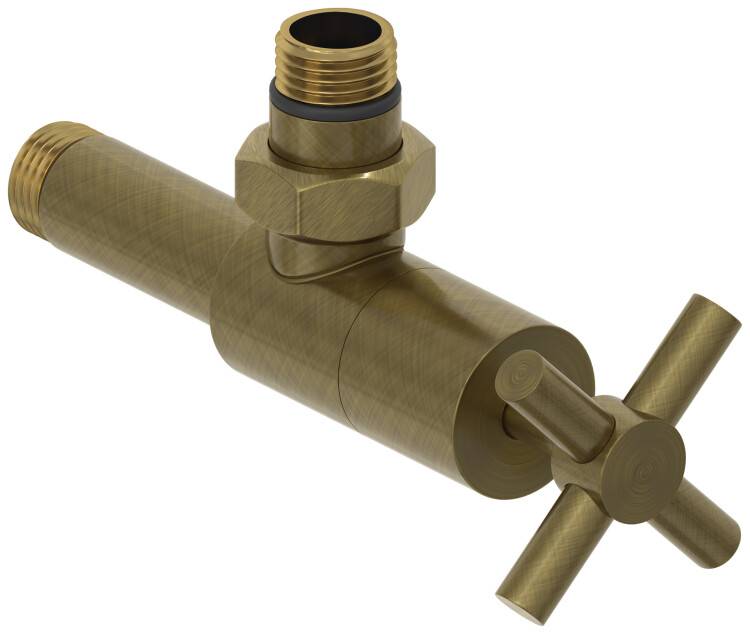 Вентиль Сунержа Крест угловой G 1/2 x G 1/2 состаренная бронза 05-1408-1212