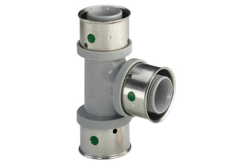 Тройник пресс Viega Pexfit Pro 25x20x25 мм 608972