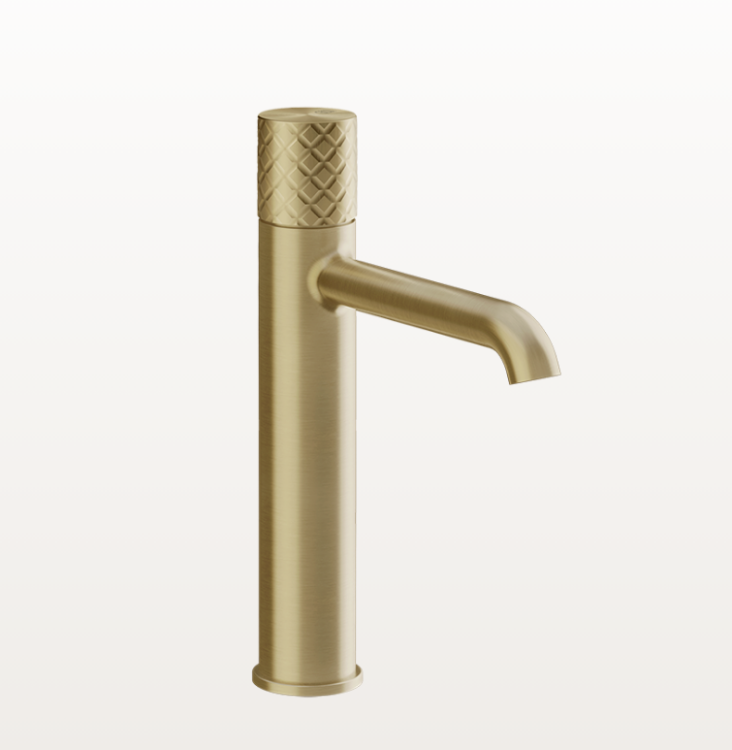 Смеситель для раковины Gessi Habito Intreccio однорычажный Brushed Brass PVD 70106#727