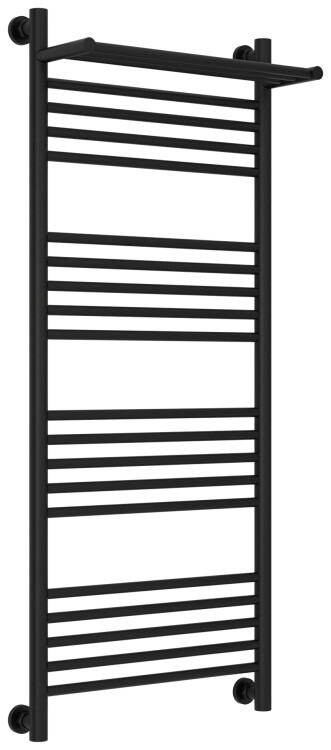 Полотенцесушитель водяной Сунержа Богема + с 1 полкой 1200x500 мм черный матовый 3102231250