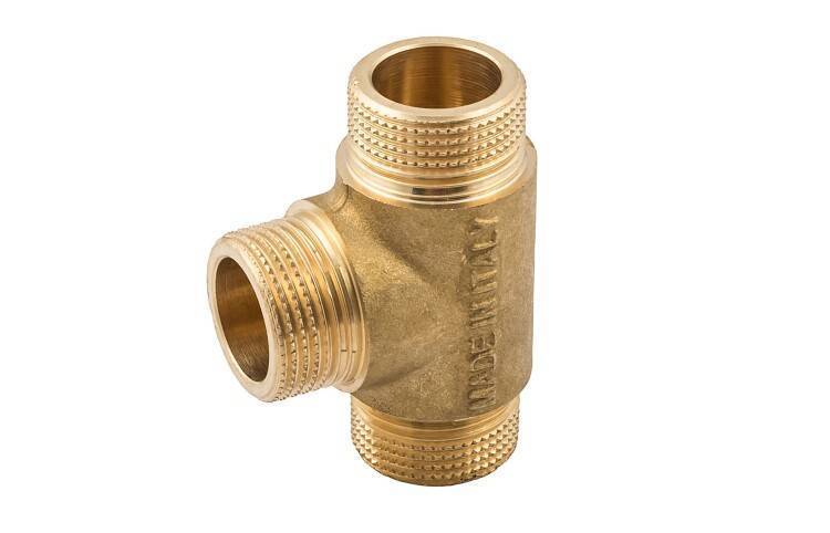 Тройник латунный равнопроходной General Fittings 3/4 ННН EBF0634