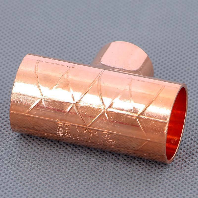 Тройник медный под пайку Viega 28х22х28 мм 101282