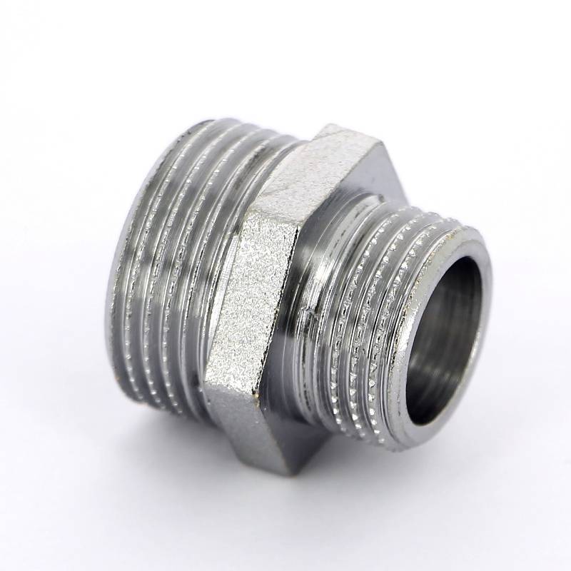 Ниппель резьбовой переходной Tiemme 3/4 x 1/2 НН никелированный 1500124