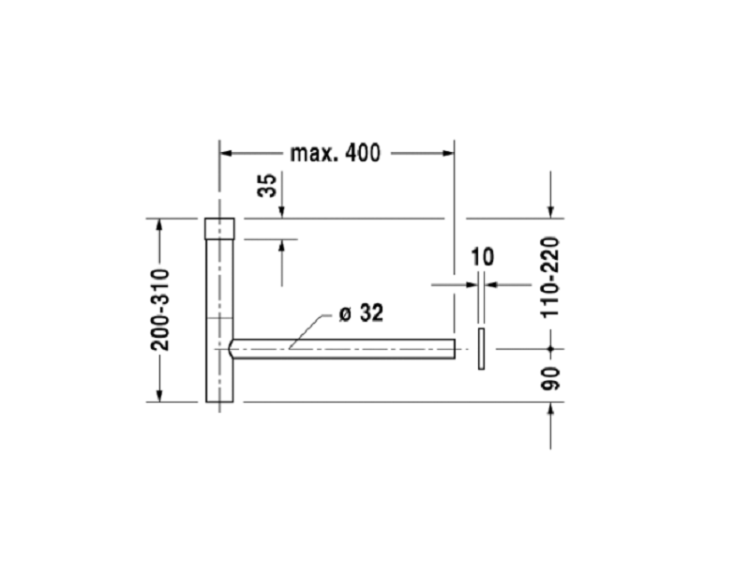 Сифон бутылочный Duravit для раковины черный матовый 0050364600