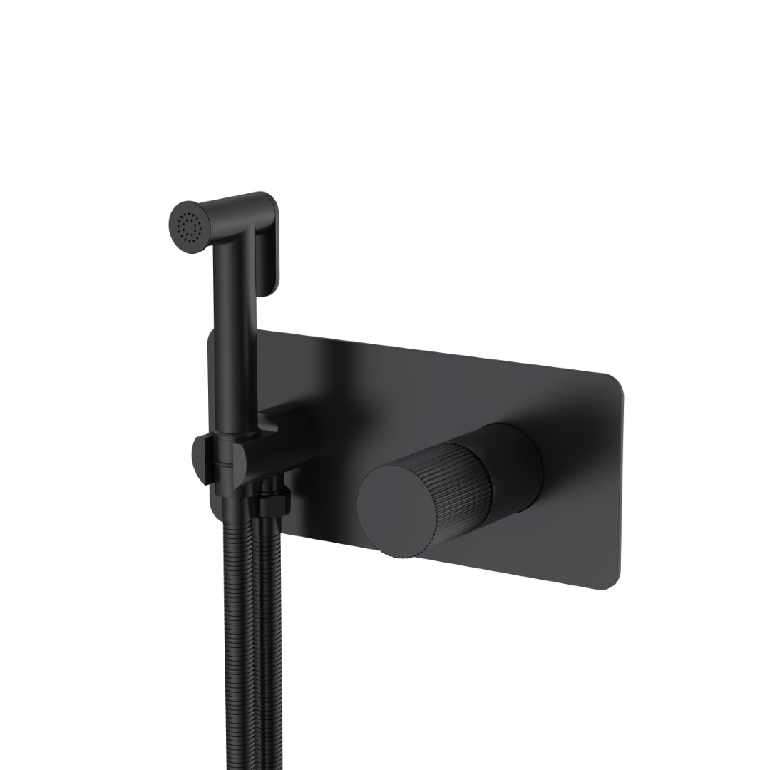 Гигиенический душ со смесителем Boheme Stick Linea встраиваемый черный 127-BB.3