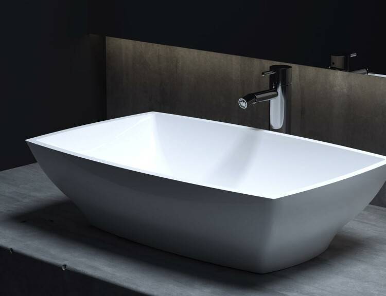 Раковина накладная Salini Gloria 600х380х150 мм белый матовый 1102204M