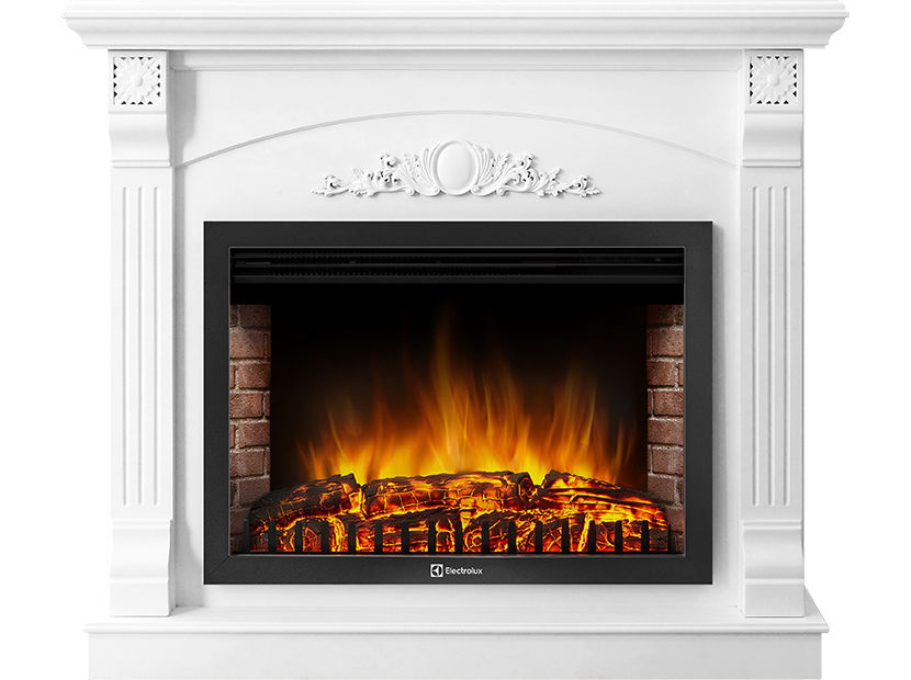 Портал для электрокамина Firelight Barocco 30 белый 1294116