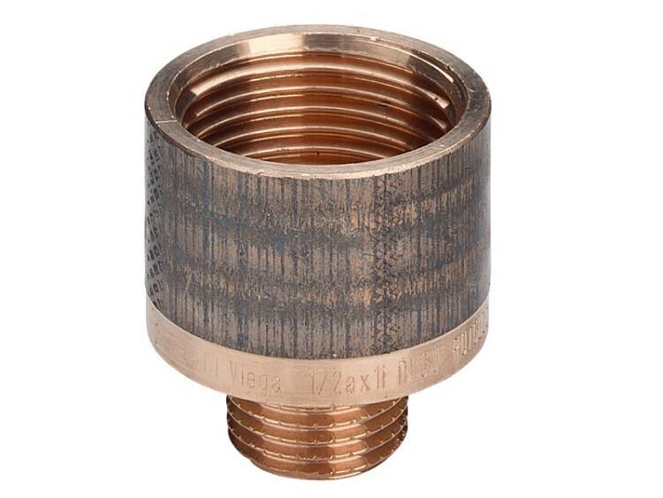 Переходник Viega 1 1/2 x 3/4 НВ бронза 650841