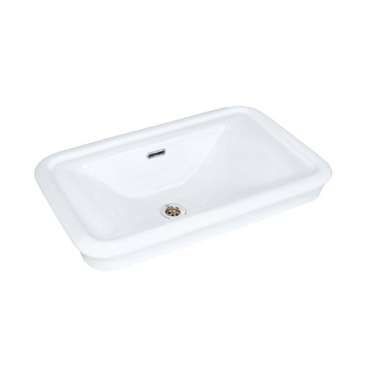 Раковина Jaquar Aria 635x430x190 мм без отверстия под смеситель белая ARS-WHT-39601