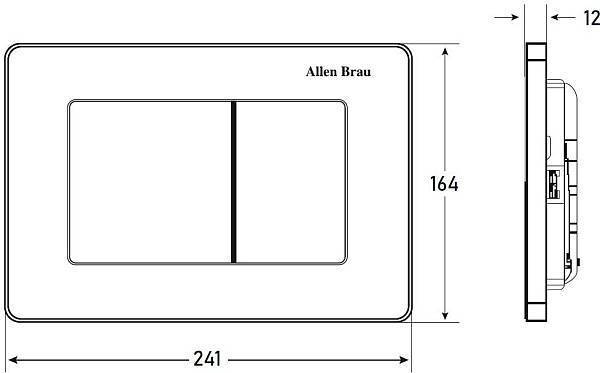 Клавиша смыва Allen Brau Infinity нержавеющая сталь браш 9.20006.BN