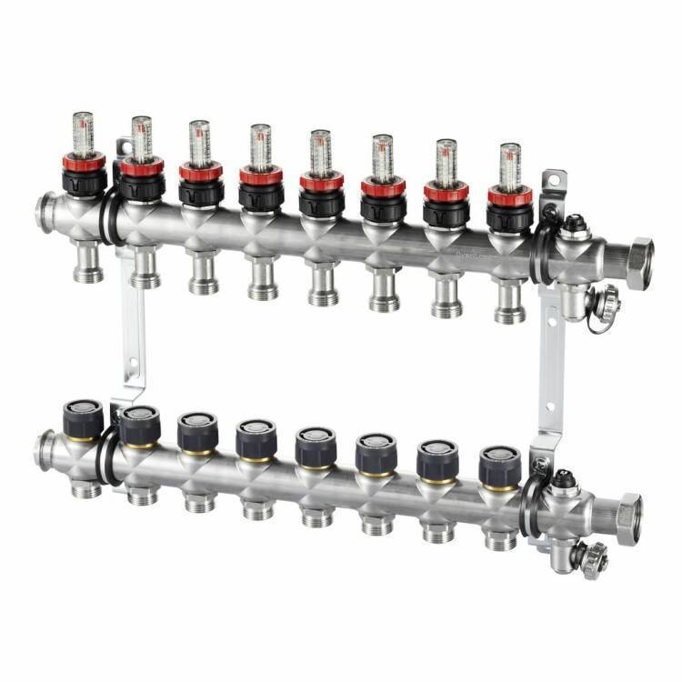 Коллектор Oventrop Multidis SF 2 выхода 1 x 3/4 EK с ротаметрами 1405352