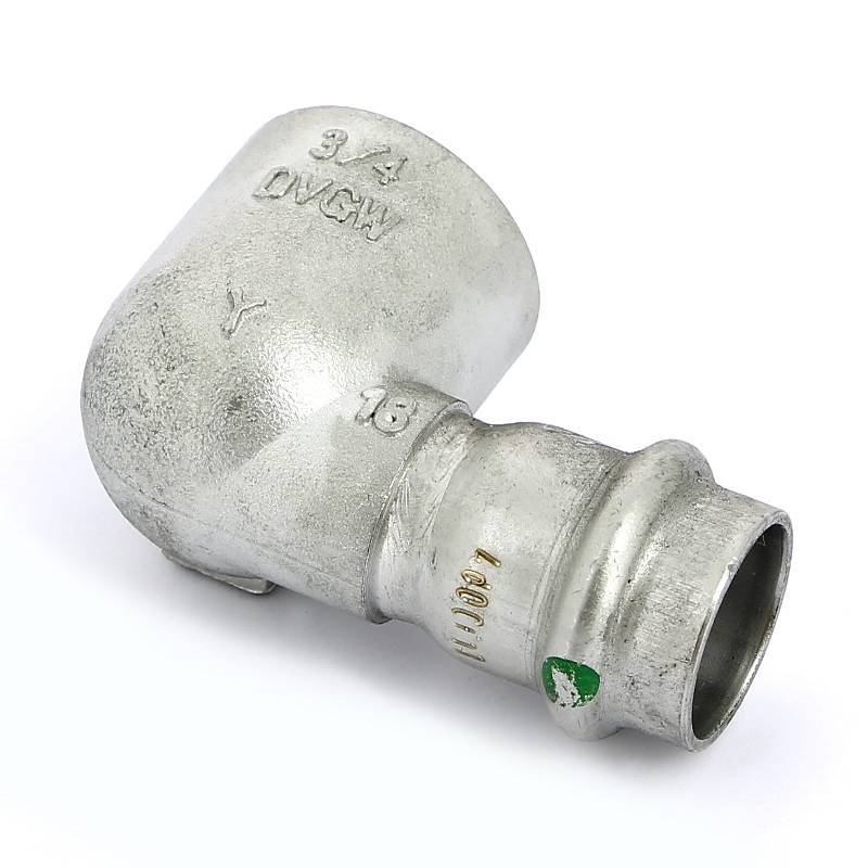 Угол 90° пресс-В компактный нержавеющая сталь Viega Sanpress Inox 18х3/4 437008