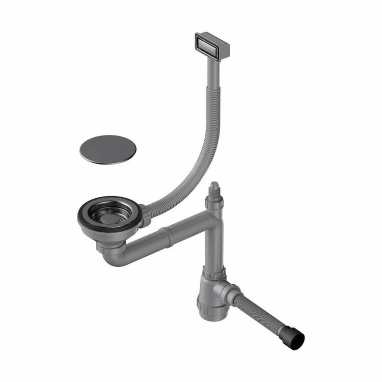 Слив-перелив для одночашевой мойки OMOIKIRI WK-1C-GM вороненая сталь 4956474