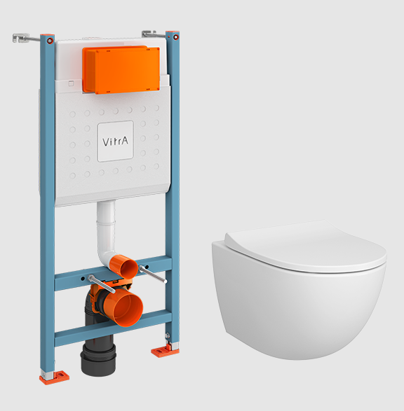 Унитаз подвесной безободковый VitrA Sento Rim-ex 36.5х54х40 см белый 9830B0037211