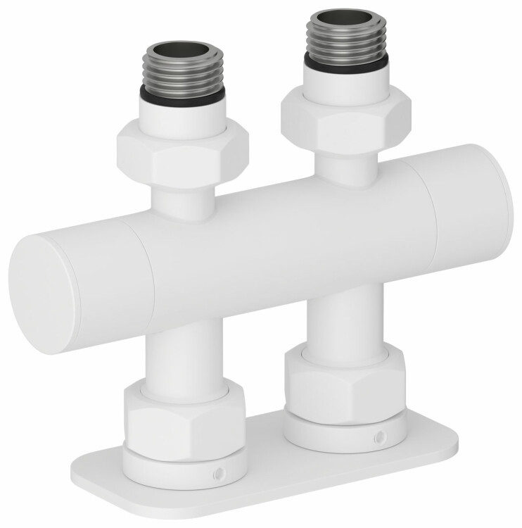 Вентиль Сунержа EU50 прямой скрытый G 1/2 НР - G 3/4 НГ белый матовый 30-1417-1234