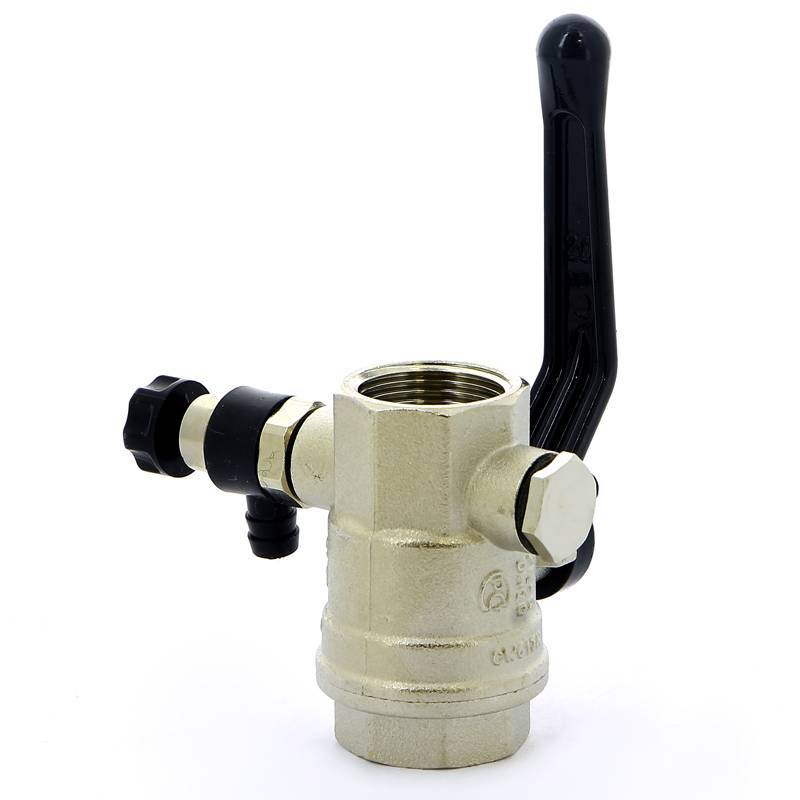 Кран шаровой Bugatti Oregon 330 ВВ с дренажным вентилем и заглушкой рычаг 3/4 03300024