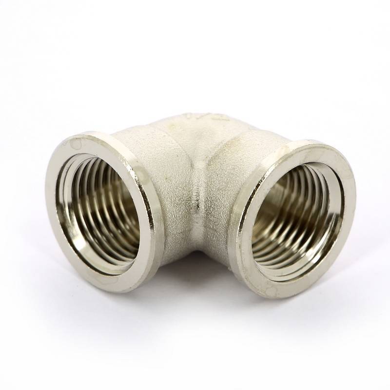 Угольник латунный никелированный Tiemme 1/2 ВР-ВР 1500133