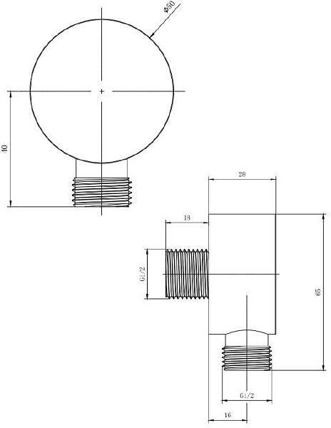 Шланговое подключение Allen Brau Priority 5х4.6х6.5 см никель 5.31A15-BN