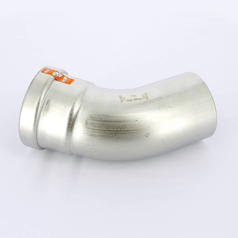 Угольник-вставка 45° пресс Viega Sanpress Inox XL 76.1 мм нержавеющая сталь 482688