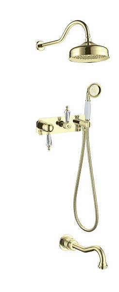 Смеситель для ванны встраиваемый Boheme Imperiale Ripresa золото глянцевое 328