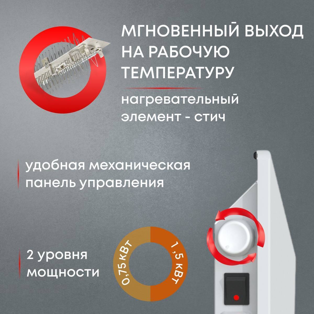 Конвектор электрический Zeder Buddy MS 15MS-01 Вт 15MS-01