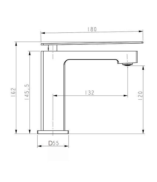 Смеситель для раковины Boheme Q черный/красный 141-BR.2