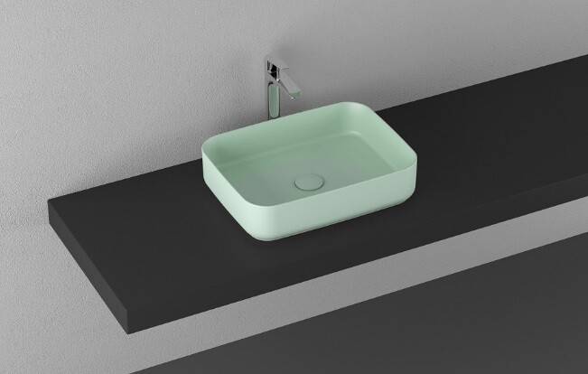 Раковина накладная ISVEA Infinity 500х360х120 мм мятно-зеленая 10NF65050SV2T