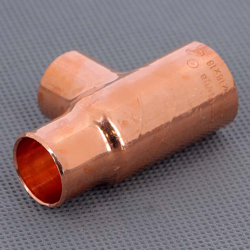 Тройник медный под пайку Viega 22х18х18 мм 103217