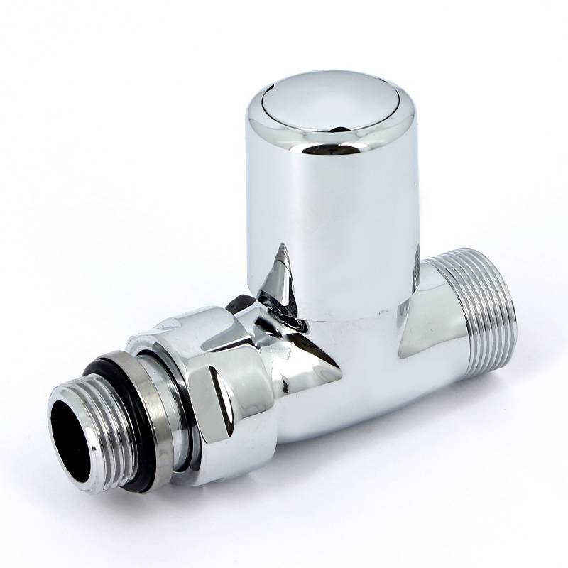 Вентиль радиаторный ручной Carlo Poletti Compact 1/2 х M24 прямой хром V150511B