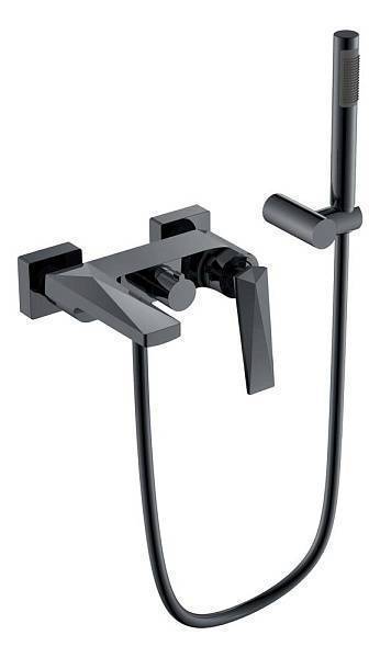 Смеситель для ванны Boheme Venturo с душевым гарнитуром темная сталь 373-SGM