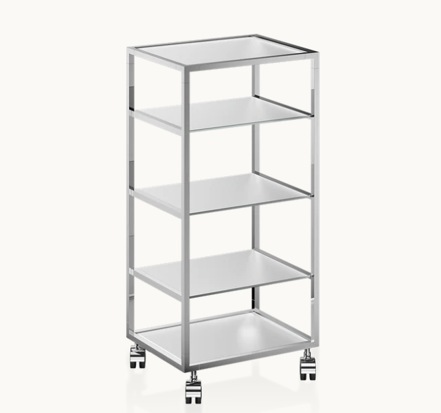 Стеллаж Decor Walther RW 2 на колесиках 380x300x800 мм стекло матовое хром 0702400