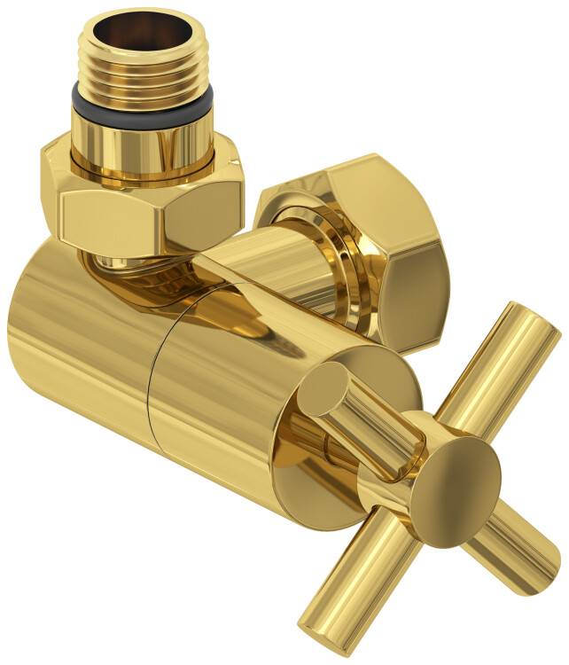 Вентиль Сунержа 3D G 1/2 x 3/4 левый крест золото 0314101234