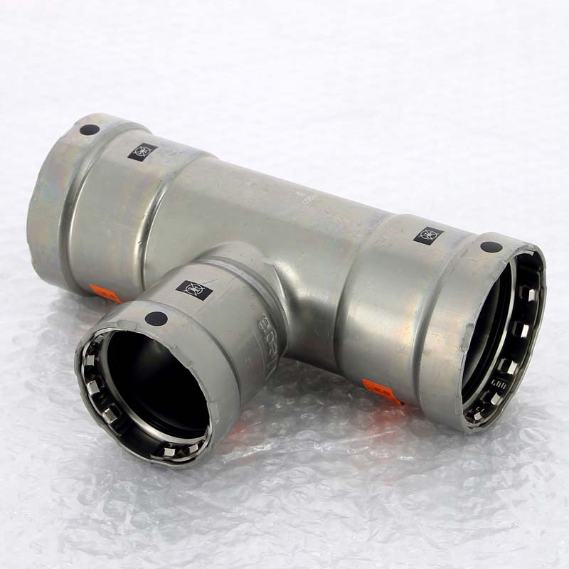 Тройник пресс Megapress Viega 2x1 1/2x2 695156