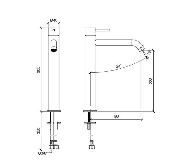 Смеситель для раковины Almar Copper Brushed PVD E214002.CO