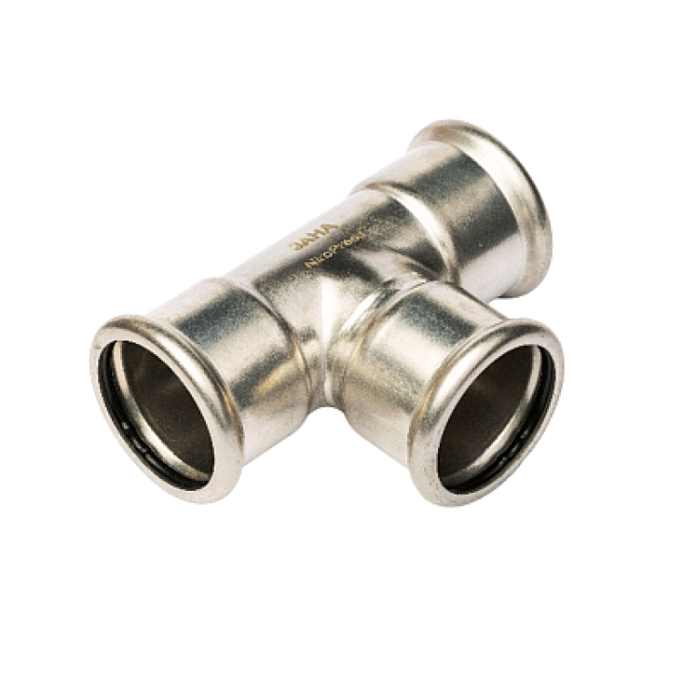 Тройник Sanha NiroPress AISI304L пресс 35x15x35 мм 6911303515353