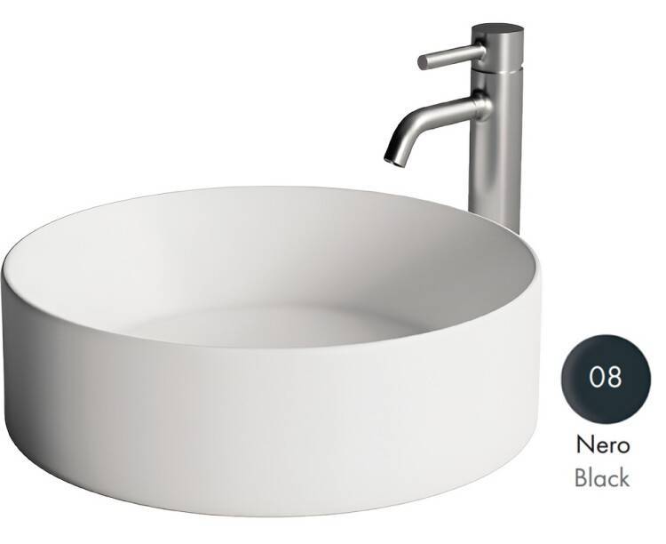 Раковина накладная Alice Ceramica Spy 400х400х120 мм черный матовый 34230108