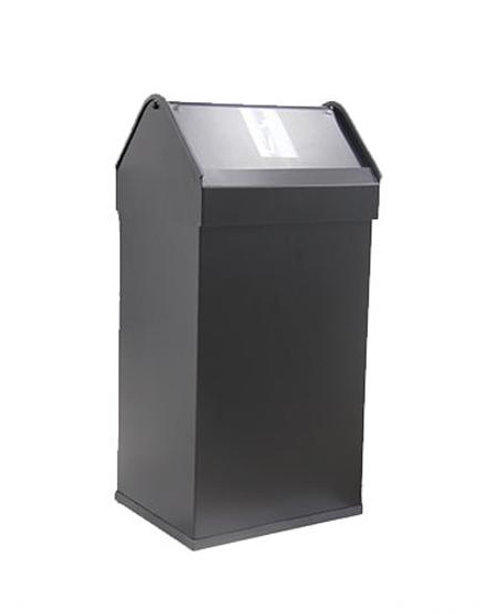 Ведро для мусора Nofer напольное с крышкой 40 л 320x260x600 мм черное 14118.2.N