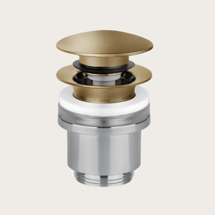 Донный клапан Gessi Technical Accessories 1 1/4 нажимной без перелива цвет Warm Bronze Brushed PVD 01420726