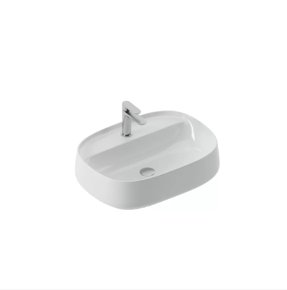 Раковина накладная Artceram Whisky 600x450x170 мм белая WHL002 01 34