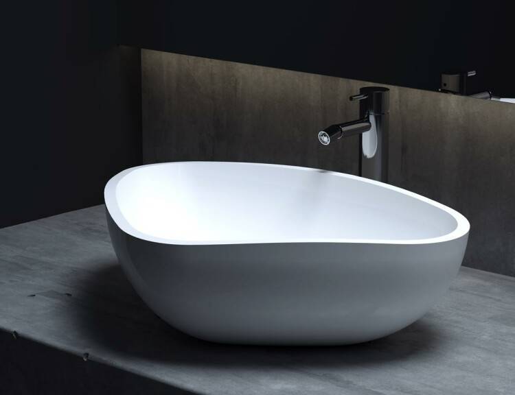 Раковина накладная Salini Gloria 564х395х165 мм белый матовый 1102206M