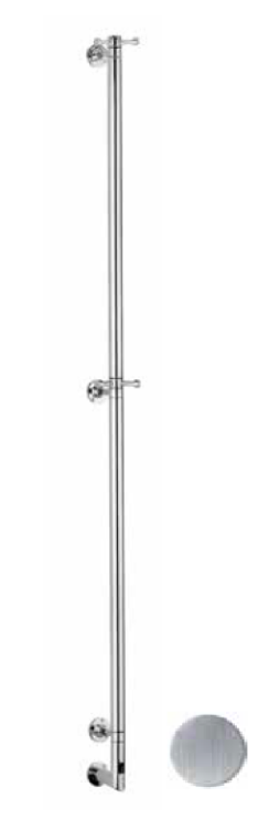 Полотенцесушитель электрический Margaroli Arcobaleno 55x1685.5x125 мм Box цвет Brushed Chrome 616BCN1650