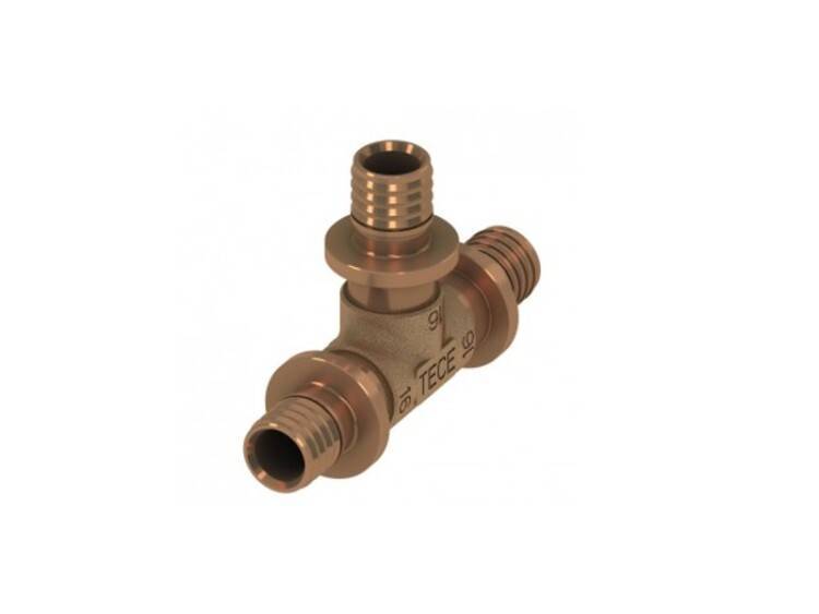 Тройник 90° Henco 32х32х32 мм бронза 710132