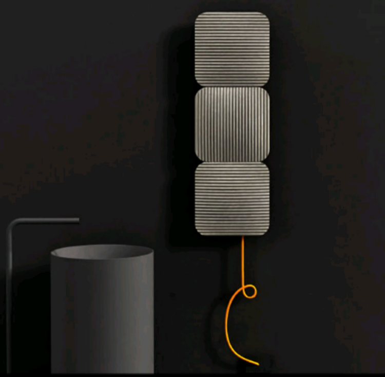 Полотенцесушитель электрический Antrax Lana V 330x1320 мм с кабелем Grigio Sabbia LANVS132033BGRSB