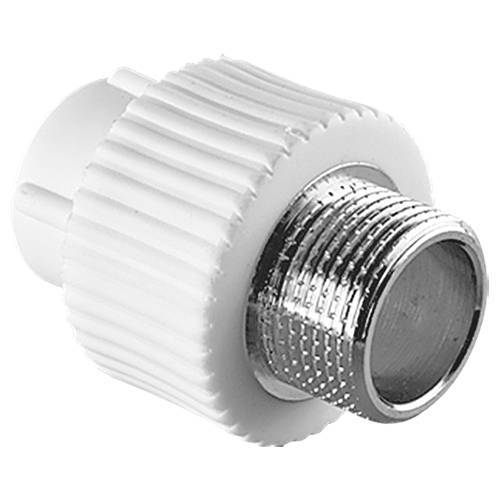 Муфта комбинированная TEBO PP-R 20 мм x 1/2 НР белая 030023602